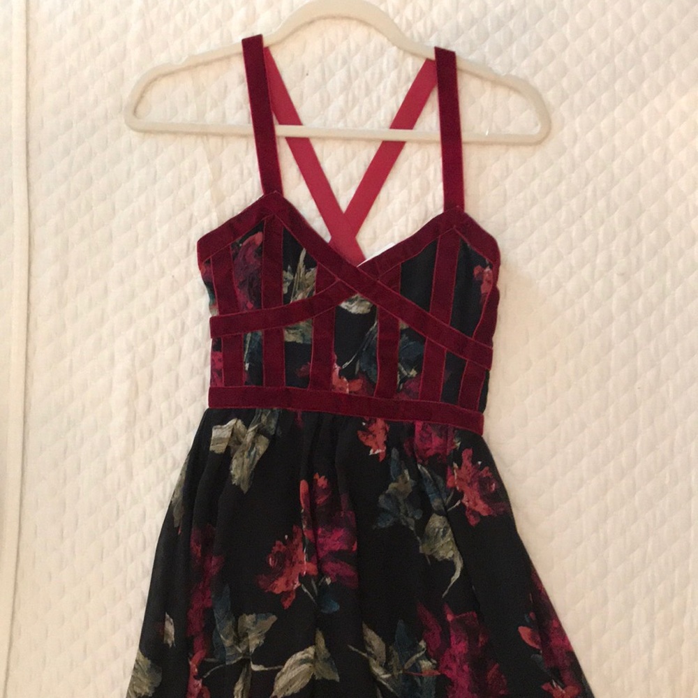 Floor length floral dress